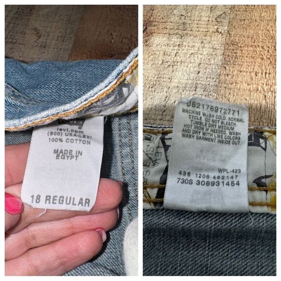 Levi’s grunge skate denim shorts size 18 - Picture 3 of 9